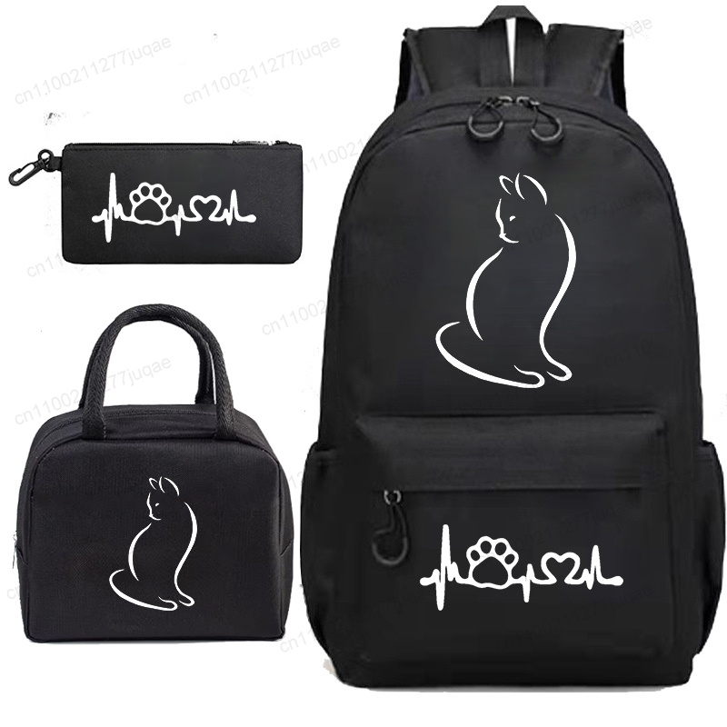 Phone Accessories Wholesale In China - Chibi Anime Cat 3Pcs Backpack Set,