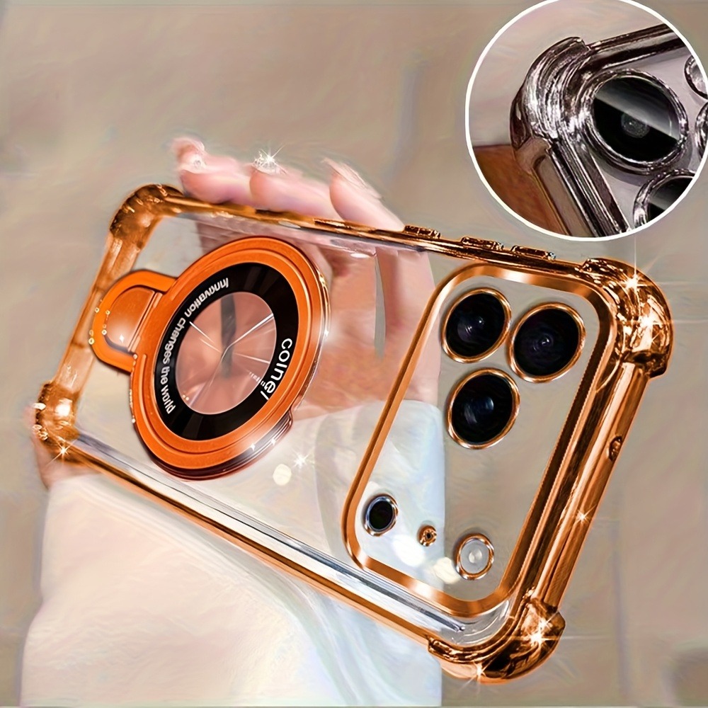 Luxury Clear  Plating Phone Ca - огляд і ціна Phone Accessories Ring Holder