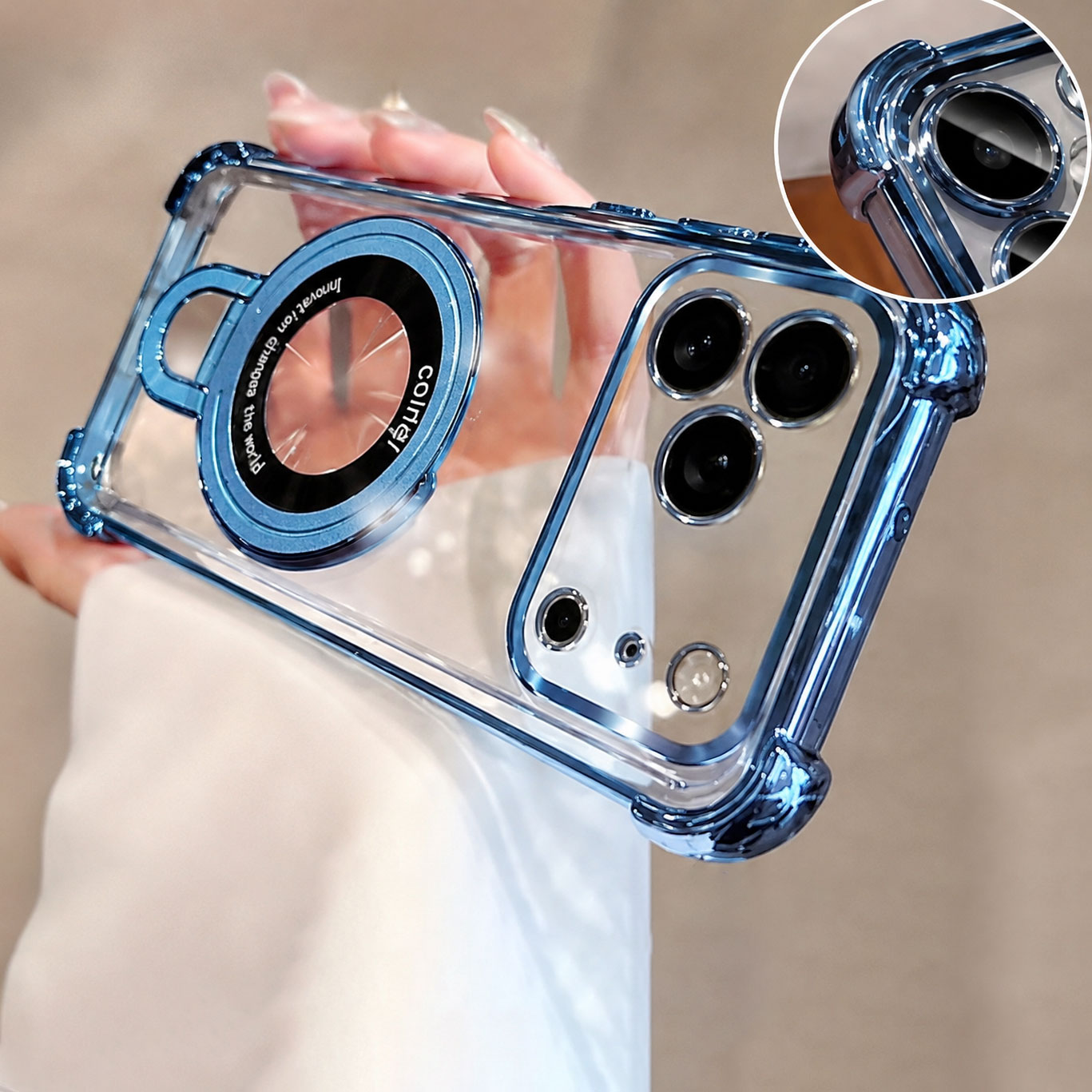 Luxury Clear  Plating Phone Ca - огляд і ціна Phone Accessories Ring Holder