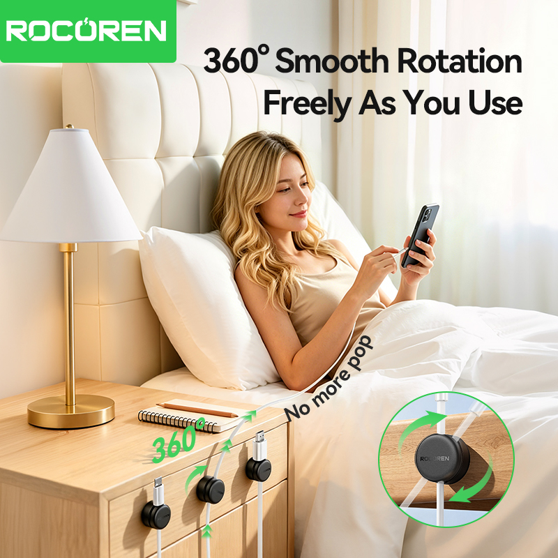 Rocoren Rotating Base Magnetic - огляд і ціна Cable Organizer Magnetic