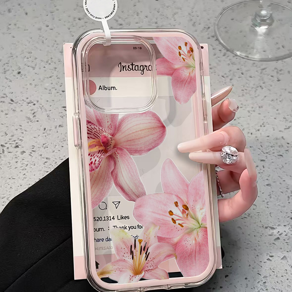 Pink Lily Flower Clear Phone C - огляд і ціна Xo Phone Accessories