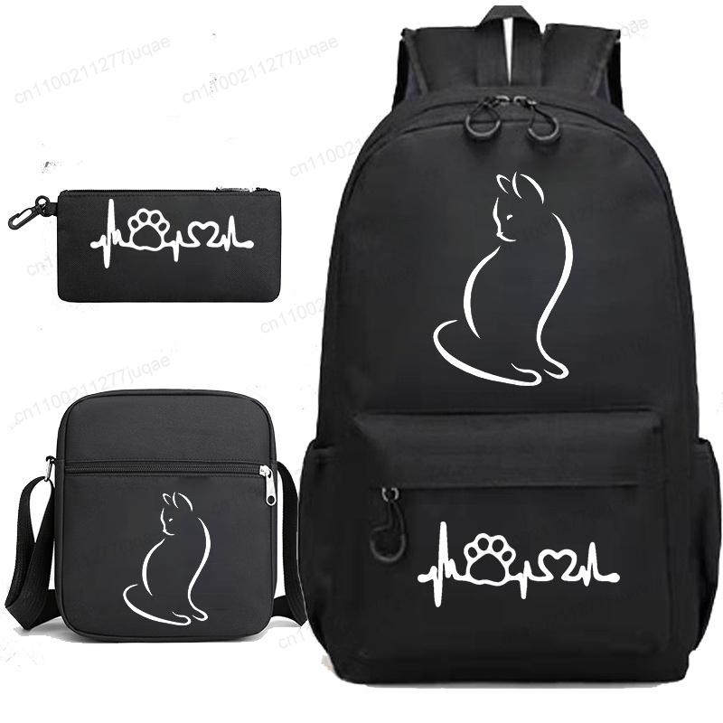 Chibi Anime Cat 3Pcs Backpack  - огляд і ціна Phone Accessories Wholesale In China
