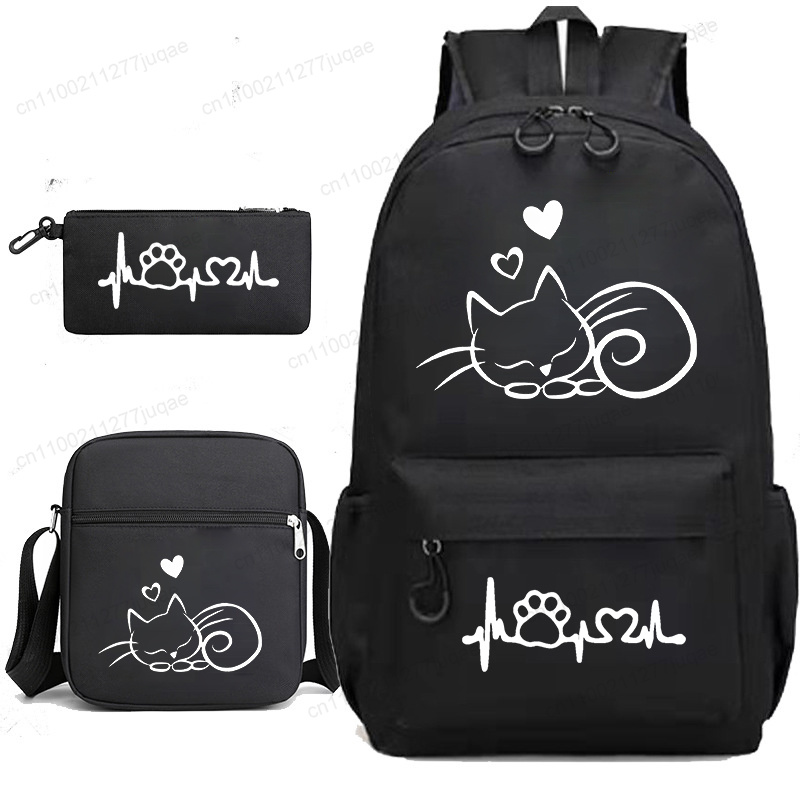 Chibi Anime Cat 3Pcs Backpack  - огляд і ціна Phone Accessories Wholesale In China