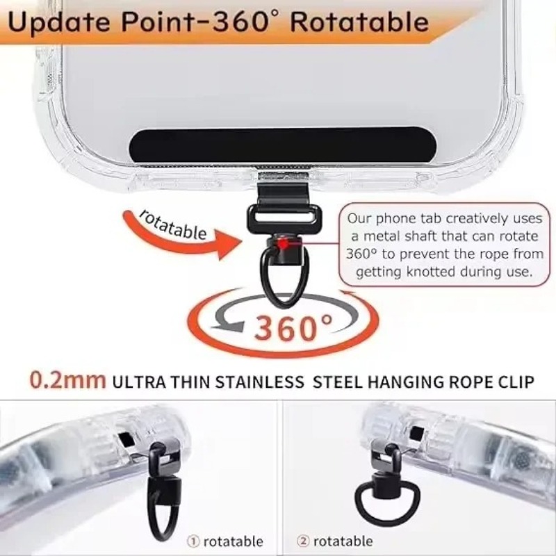 360 Rotating Phone Lanyard Cli - огляд і ціна Phone Accessories Ring Holder